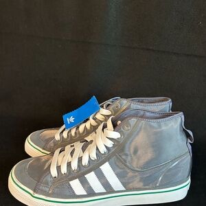 Adidas Nizza Hi Ortholite G43915 Nylon Metallic‎ Gray Sneakers
